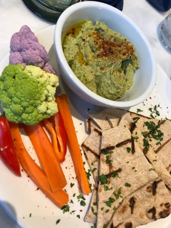 Farm and Craft Scottsdale signature dishes Salmon Poke BowlAvocada HummusBBQ Chicken Flatbread
